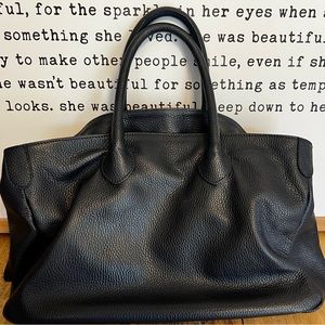 Mark & Graham Black Leather Bag